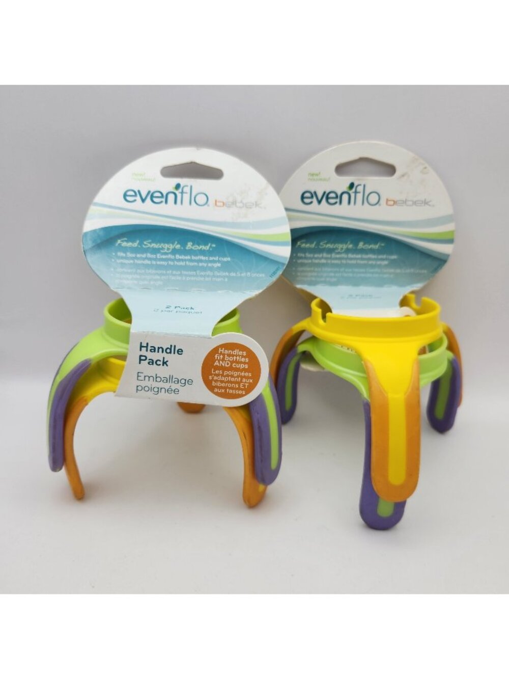 Evenflo Bebek 2 Packs Lot of 2 Handle Pack 5 oz 8 oz Bottle & Cup Handle NEW